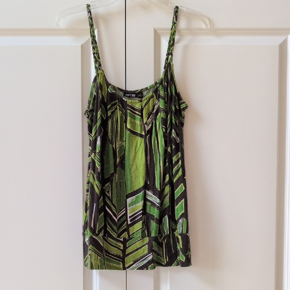 Apt. 9 Green and Brown Patterned Camisole